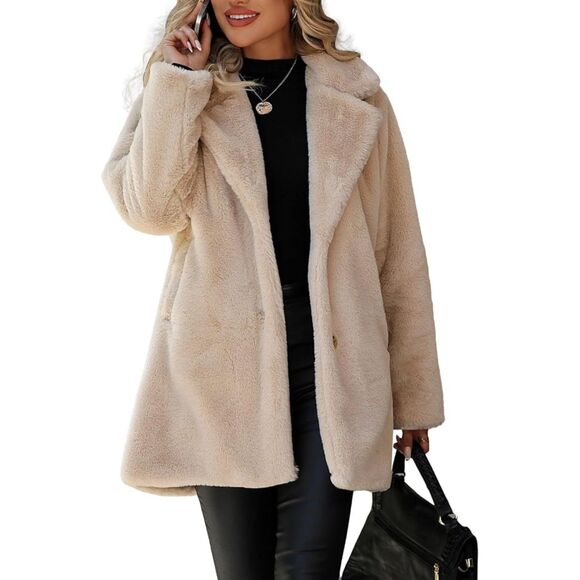 Jackets & Blazers - NWT Vipwest Faux Fur Tan Beige Teddy Coat - Size S